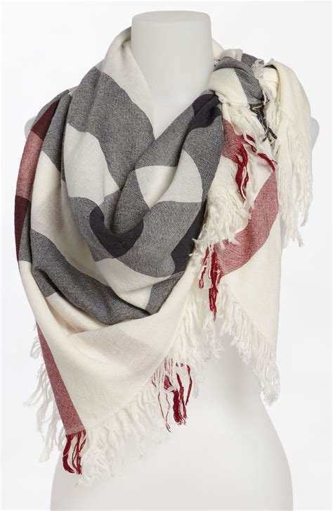 nordstrom burberry check merino wool scarf|Burberry Check Reversible Wool & Silk Scarf .